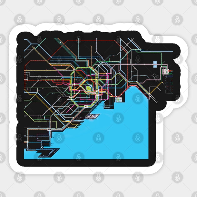 Tokyo Subway Map Sticker by Otakuteland